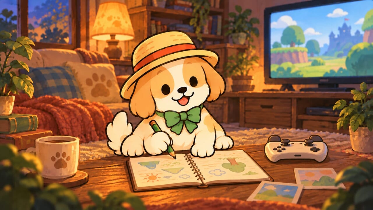 ゲームを遊びながらプレイ日記を書く抹