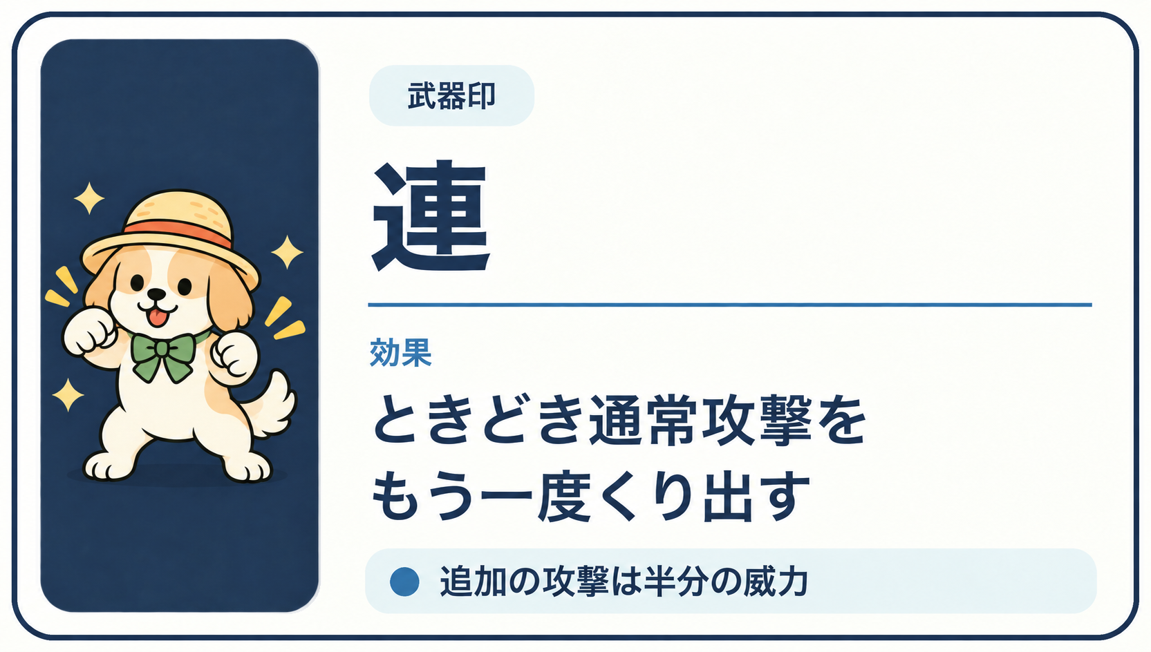 通常攻撃がときどき2回攻撃になる「連」印の効果カード